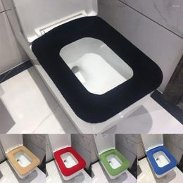 Couvoirs de siège de toilette 2024 salle de bain amovible et lavable couverture de couleur unie simple et lavable Supplies réutilisables