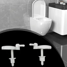 Toiletbrilhoezen 2pcsXPlastic Witte Scharnieren Volledige Set Bouten Schroeven Badkamer Reparatiesets Accessoires