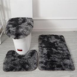 Housses de siège de toilette 30Styles 3pcs tapis de couverture de couvercle de toilette en peluche anti-dérapant antistatique doux tapis de douche de salle de bain résistant à l'usure Fl236m