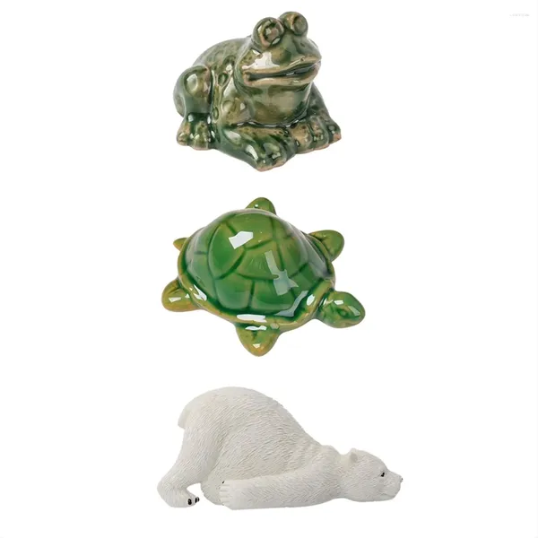 Couvre-sièges de toilette 3 pcs Boulon Boulets décoratifs résine durable tortue et boulons de grenouille pour décoration de salle de bain