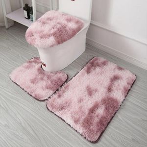 Toiletbrilhoezen 3X Badkamer Winter Warme Hoes Pluche Mat Pad Antislip Wasbaar Dikkere Zachte Closestool Warmer Set