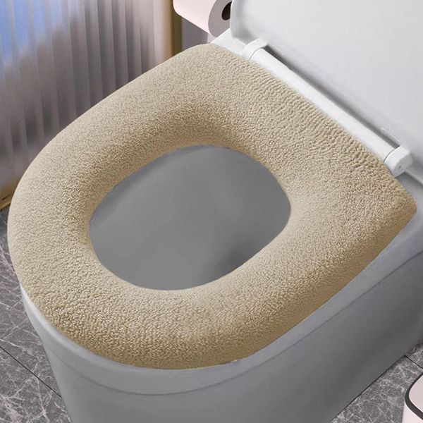 Cubiertas de asiento de inodoro Alfombras de baño Antideslizante Lavable Espuma viscoelástica Cubierta de baño Cojines Calentador suave Cojín Elástico