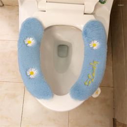 Siège de toilette couvre salle de bain tapis Closestool lavable doux hiver coussin chauffant coussin Bidet toilettes décor accessoires