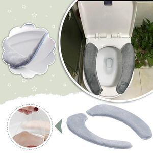 Toiletbrakomslagen badkamer warmer deksels wasbaar en herbruikbaar kussen voor wintergrijs