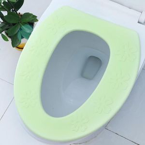 Cubiertas de asiento de inodoro Calentador de baño EVA Cubierta impermeable Cojín Estera suave Adhesivo Cojín de tela Etiqueta