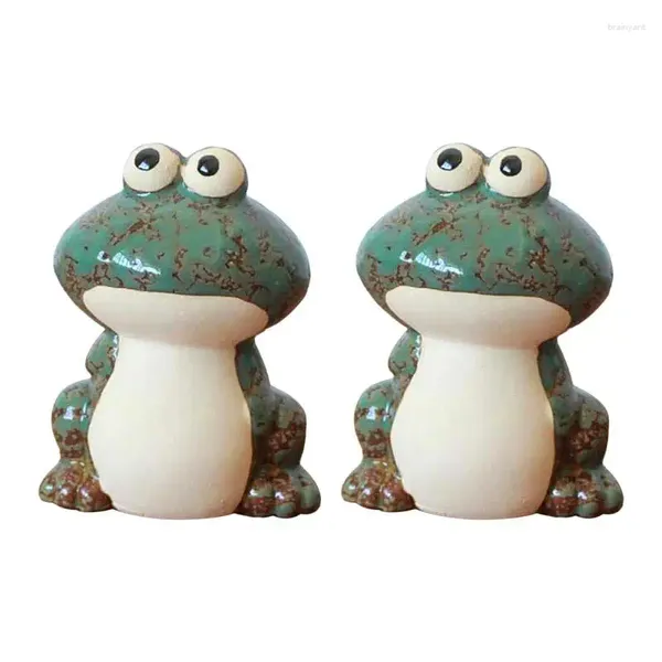 Siège de toilette couvre boulon 2pcs grenouille en céramique capuchons décoratifs bol à vis mignon pour