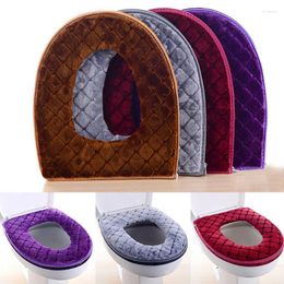 Cubiertas de asiento de inodoro Cómodo Baño suave Closestool Lavable Warmer Mat Cover Cojín Decoración para el hogar