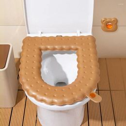 Couvertures de siège de toilette Couvercle lavable avec manche couvercle Bidet épaississeur Eva Closerool Mat Bath Bathroom