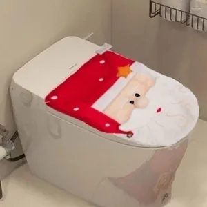 Couvre les sièges de toilette Creative Santa Claus Coud Coud Coud Coud Home Christmas Decorations Type Type pour fournitures de salle de bain