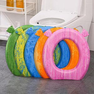 Housses de siège de toilette tapis universel créatif EVA tête de tigre Portable coussin doux lavable accessoires de salle de bain fournitures quatre saisons