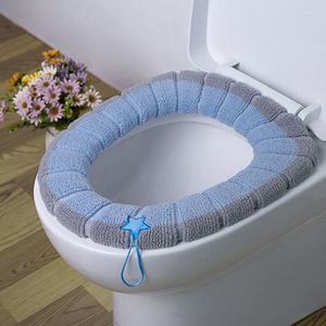 Toilet Seat Covers Cushion Washable For Bathroom With Handle Cover Ring Winter Skin-friendly