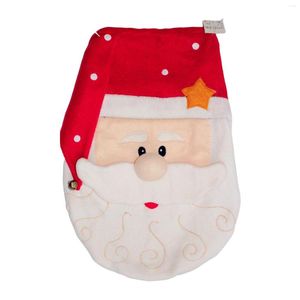 Cubiertas de asiento de inodoro cubierta linda suministros de adornos navideños rojo para decoración de baño de Navidad de fiesta