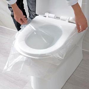 Housses de siège de toilette coussin jetable épaissie couverture de voyage en plastique étanche à l'eau papier El ménager séparant la saleté