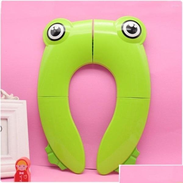 Cubiertas de asiento de inodoro Ers Travel Sile Antideslizante Cojín para niños pequeños Almohadilla para silla Plegable Potty Training Mat Drop Entrega Hogar Jardín Baño Baño DHDRM