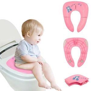 Toiletstoel Covers Est Child WC stoel deksel vouwen potjes stoelen kussen training kinderen veiligheidsproducten voor baby peuter kinderen badkamer