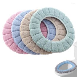 Toiletbriefjes voor badkamer Warm deksel kussen 4pcs zachte dikkere wasbare pads Home Herbruikbaar