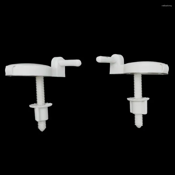 Fundas De Asiento De Inodoro Para Asientos Tornillo Blanco 69 46mm Kit De Accesorios De Fijación De Plástico ABS Pew