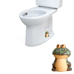 Couvre-sièges de toilettes Casquettes décoratives en céramique grenouille