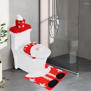 Toiletstoelhoezen kabouter deksel schattige kerstfluweel deksel |Badkameraccessoires voor thuisrestaurant en els