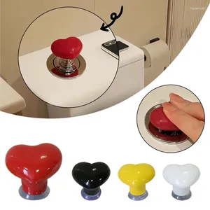 Couvercle de siège de toilette, poignée, bouton-pression, réservoir en forme de cœur, interrupteur poussoir, décor de salle de bain, porte d'armoire de chasse d'eau