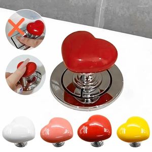 Couvre-siège de toilette en forme de coeur bouton-poussoir réservoir de vidange interrupteur poussoir protecteur d'ongle amour salle de bain Accessori