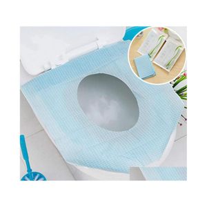 Toiletstoelbedekkingen Hygiënisch papier ER's wegwerpbare spoelbare beschermer biologisch afbreekbare sanitaire kastool portemonnee portemonnee reiswerk druppel dh5oy