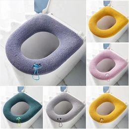 Toiletbrilhoezen Mat Plus Fleece Pad Huishoudelijke Ring Vier Seizoenen Herbruikbare Universele Warme Zachte Hoes Zitkussen