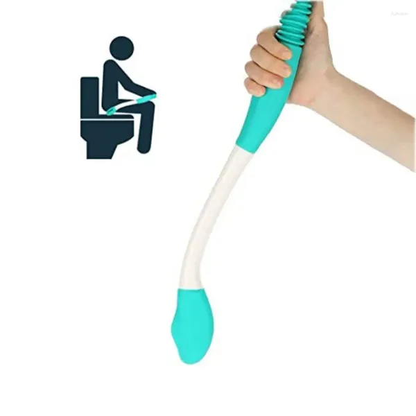 Couvercles de siège de toilettes à longue poignée pas rétractable sans support de bouwiper de flexion buwipes tissu grip aids tools auto-wipe l'aide à l'aide