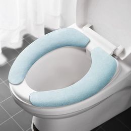 Housses de siège de toilette couverture réutilisable tapis de bain collant doux lavable toilettes universelles accessoires de salle de bain domestique