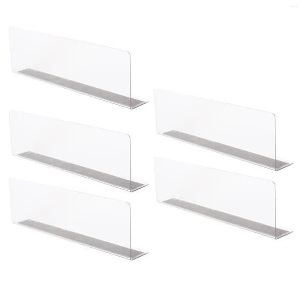 Housses de siège de toilette Diviseurs d'étagère Diviseur de placard Organisateur transparent Organisation en plastique acrylique Séparateurs de classification Étagères de supermarché