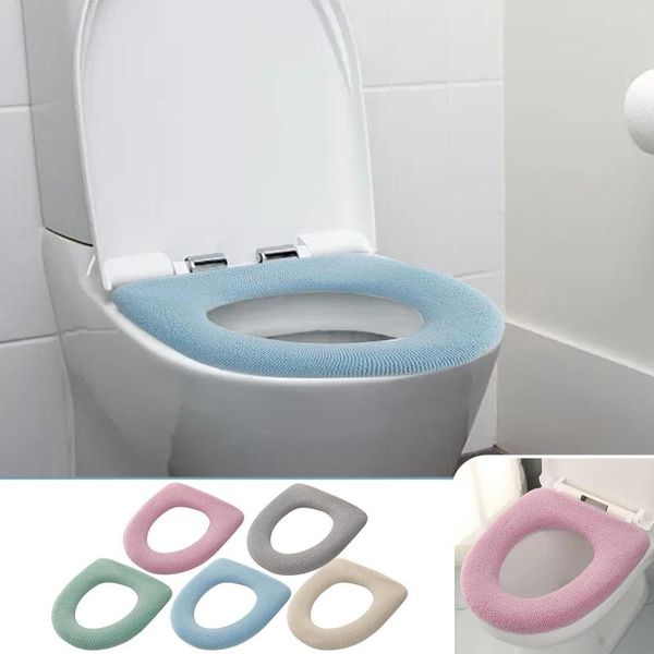 Housses de siège de toilette coussins de couverture de salle de bain doux coussin chauffant extensible lavable confortable L5