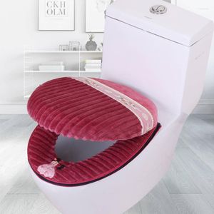 Toiletbriefdeksels Dikke tweedelige kast Zipperhoes voor badkamer decor zachte kussen warme dichtstbijzijnde woning
