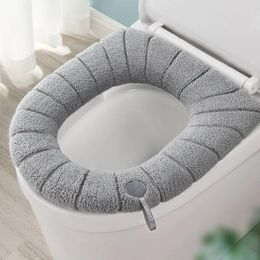 Toilet Seat Covers Thicken Winter Warm Cover Closestool Mat Enlarged Soft Washable Portable Lid Pad Bathroom Accessories