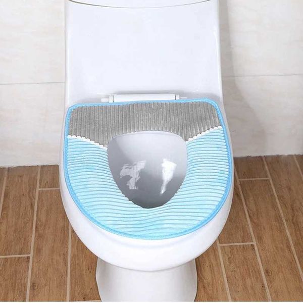 Couvrots de siège de toilette Couvre de siège de toilette chaude épaissine wc tapis WC épais lavable Velvet coussin de toilette