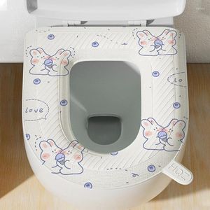 Housses de siège de toilette universelles, imprimées de dessins animés, lavables, imperméables, épaisses, faciles à nettoyer, produit de salle de bains