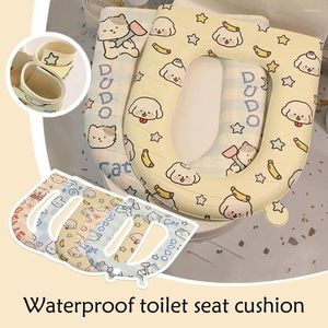 Couvre-sièges de toilette Couvre-dessins animés Universal Cartoon Couverture imperméable confortable ACCESSOIRES DE MÉNAGE EVA MAT