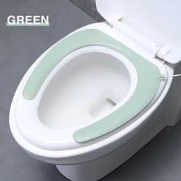 Toiletbrilhoezen Warm Toiletbrilhoes Pad Warmte Zacht Toiletbrilkussen Clean Easy Badkamer Thermostatische bevestiging Gewatteerd Standaard Verwarming Se H3W3 231013