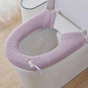 Toiletbrilhoezen Wasbaar kussen Zacht comfortabel knopontwerp Herbruikbaar badkamerkussen voor comfort
