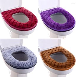 Housses de siège de toilette Coussinets lavables Couverture Soft Warmer avec fermeture à glissière G5AB