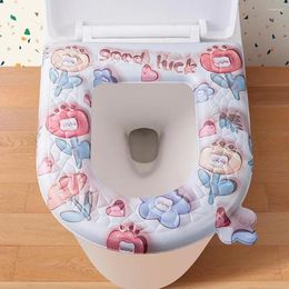 Toiletstoelbedekkingen Waterdichte cartoonpatroon Hygiënisch all-season comfort omslag van het hele seizoen kiemvrije accessoires