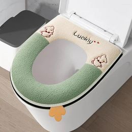 Siège de toilette couvre couverture imperméable doux dessin animé lapin avec fermeture à glissière coussin pour quatre saisons