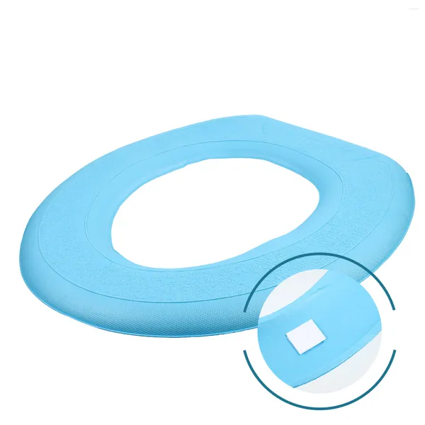 Cubiertas de asiento de inodoro Pegatinas impermeables Cubierta Mat Ring EVA Protector 41X37CM Potty Blue Travel