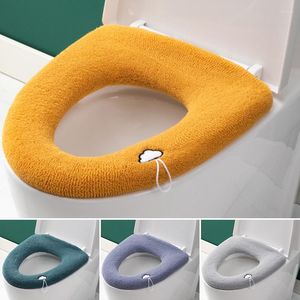 Housses de siège de toilette hiver salle de bain produits couverture plus chaud polaire épais doux confortable bébé pot sièges étui lavable Pad