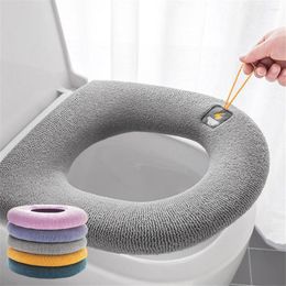 Toiletzitters Covers Winter gebreide kussens zacht wasbare Wasbare vaste dichtstbijzijnde Mat Cover Huishouden Warm Lid Pad Badkameraccessoires