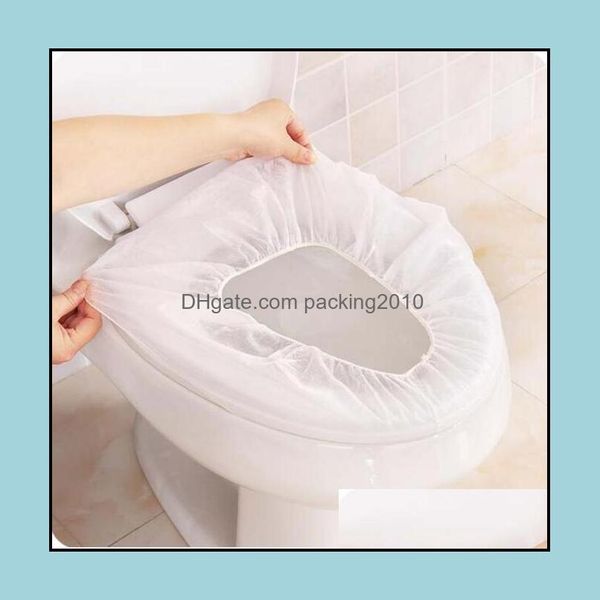 Asiento de inodoro Ers Accesorios de baño Baño Hogar Jardín Portátil El Viaje Desechable Tela no tejida Impermeable Mujeres Ha870 Drop Delivery 2