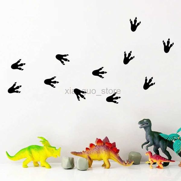 Pegatinas para inodoro, pegatinas de pared con estampado de pata de dinosaurio, pegatinas de vinilo, pegatinas de pared con patrón de garra de dinosaurio de dibujos animados para habitación de niños, decoración bonita 240319