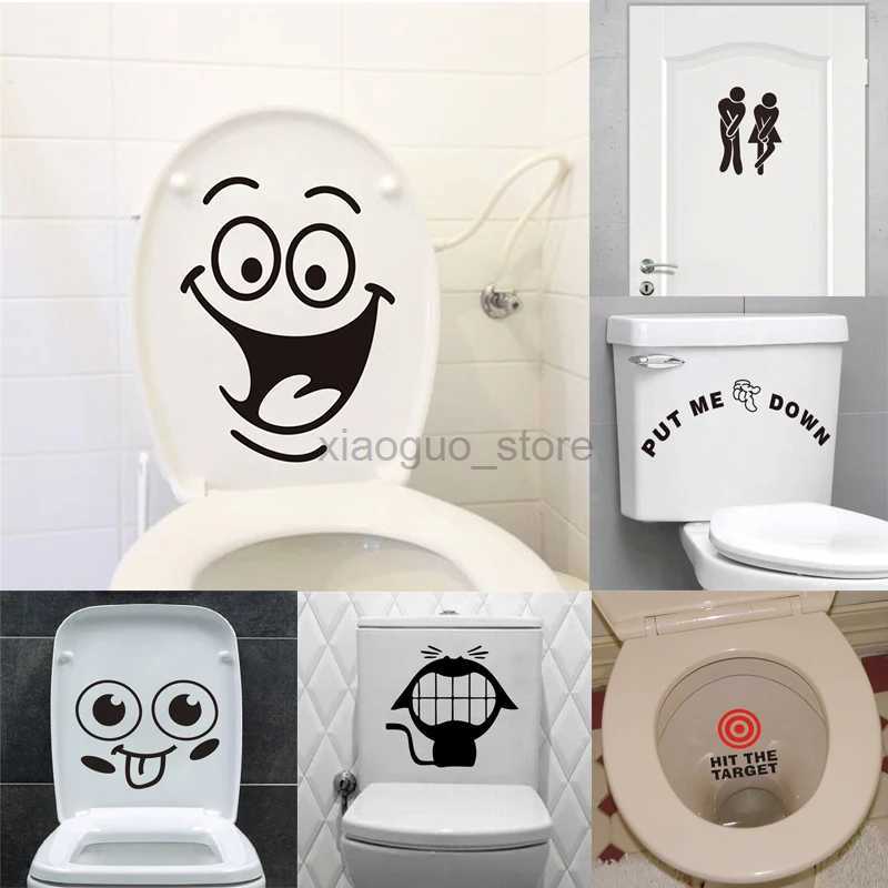 Toalett klistermärken roliga skyltar wc klistermärken badrum dekoration hemsidan klistermärken konst vattentät kreativ vägg vinyl affischer 240319