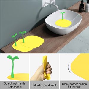 Fournitures de toilette couvercle de vidange de sol mignon germes de soja tapis en Silicone cuisine salle de bain égout désodorisant prendre une douche
