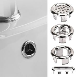 Toilet Supplies Tub Sink Round Ring Overflow Spare Cover Plastic Silver Plated Neatly Trimmed Bathroom Ceramic Basin Inventory Wholesale