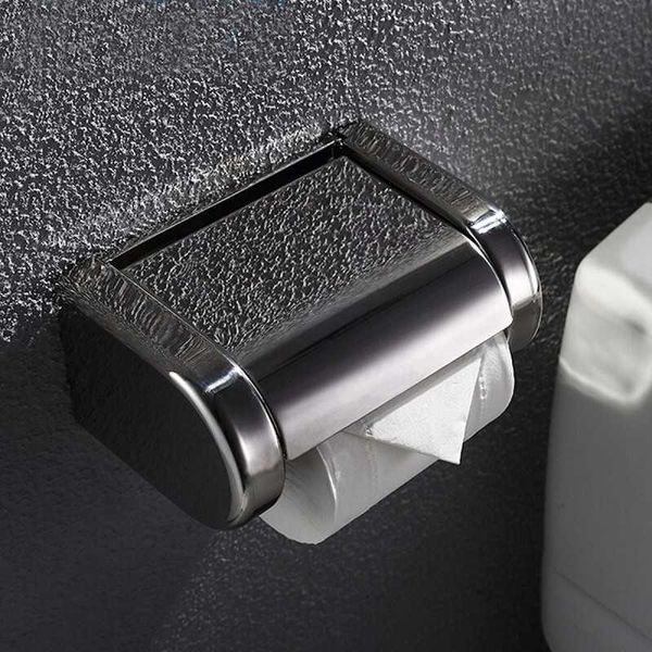 Boîte de rouleau de papier toilette en acier inoxydable chromé poli porte-papier de salle de bain mural 210709